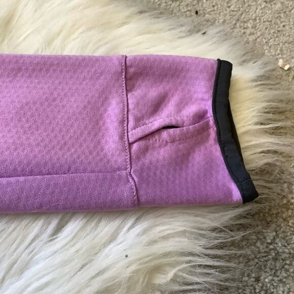 Nike Size Medium M Workout Running Purple Gym Exercise Long Sleeve Top Zipper - Picture 4 of 10